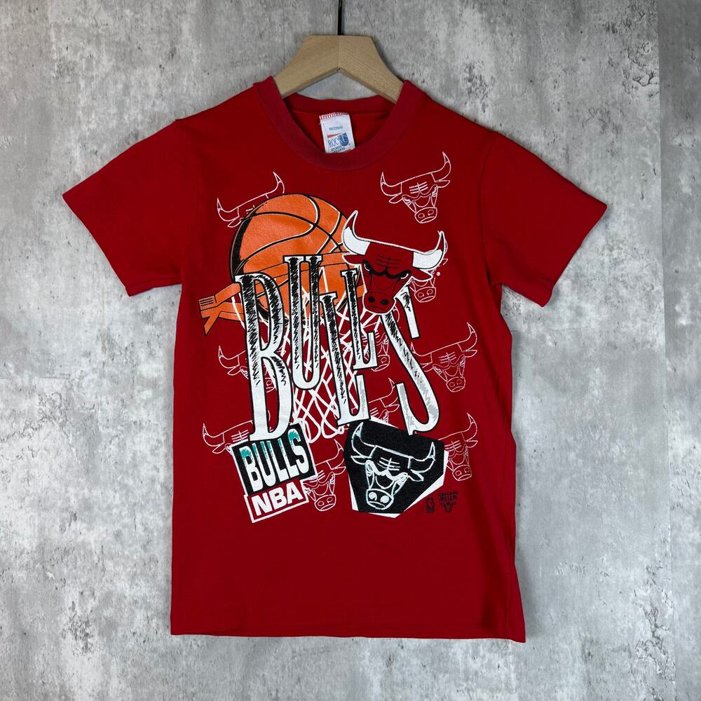 90s Boys Chicago Bulls‎ NBA Single Stitch Basketball Tee M